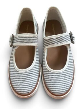 Tommy Bahama Striped Mary Jane Shoes - Blue/Grey